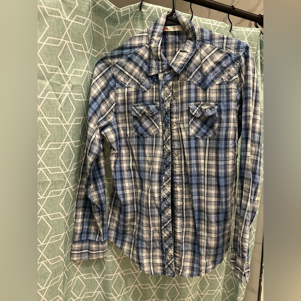 Blue Plaid Shirt